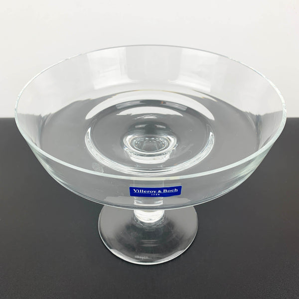 Villeroy and Boch clear pedestal centrepiece bowl