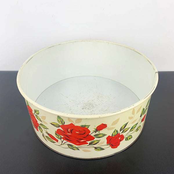 WIllow Australian Red Rose cake tin with lid