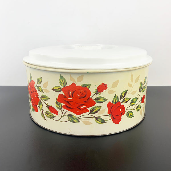 WIllow Australian Red Rose cake tin with lid