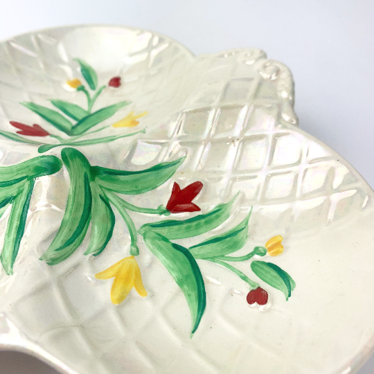 Wade Lustre Tray with hand painted floral design