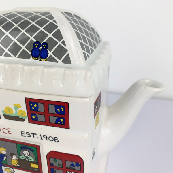 Wade Ceramics 'English Life' teapot with birds painted on roof