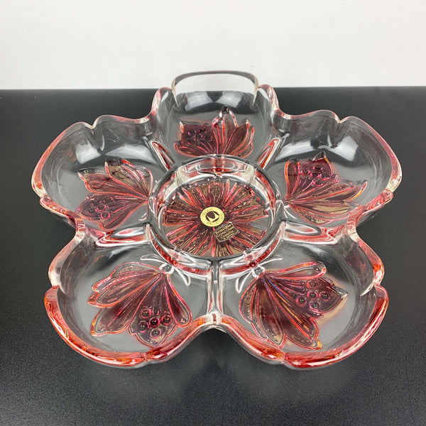 Walther Glas 6 part divided flower shaped serving dish