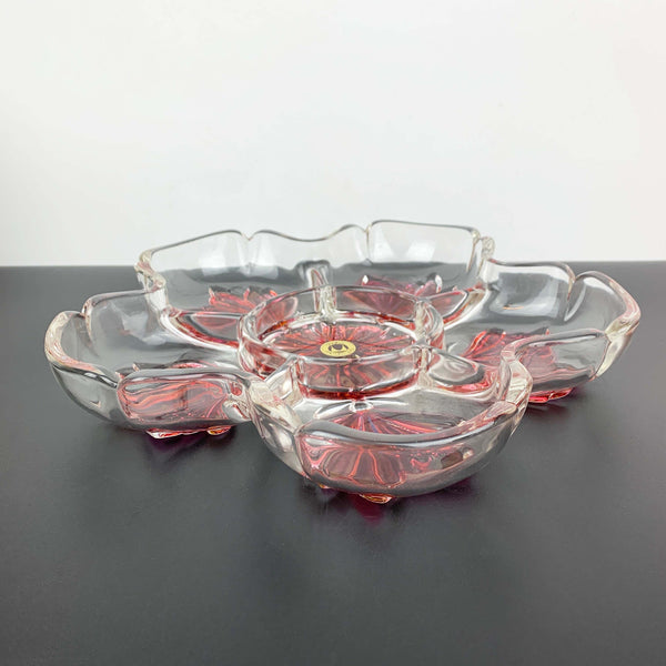 Walther Glas 6 part divided flower shaped serving dish