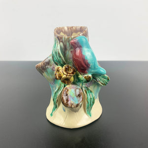 Wendy Art Pottery rare bird on tree figural vase