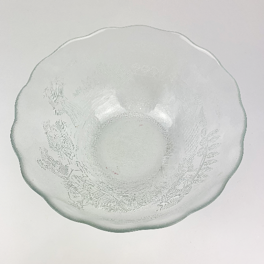 Unique European village scene serving bowl