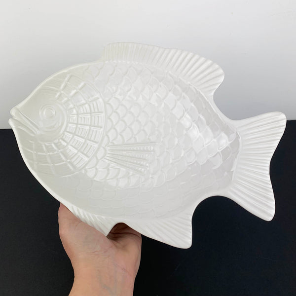 Fish Shaped White Ceramic serving plate