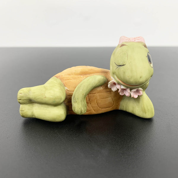 Ceramic winking turtle ornament