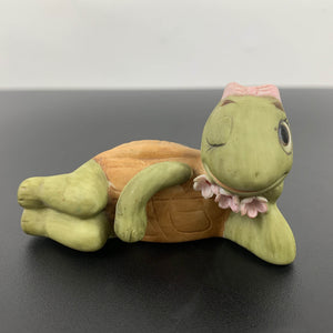 Ceramic winking turtle ornament