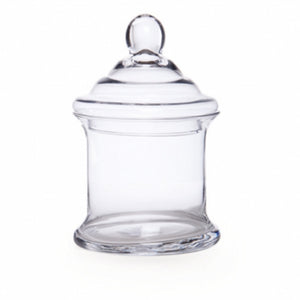 Small Glass Lidded Decorative Jar