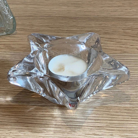 Star Shape Glass Tealight Holder